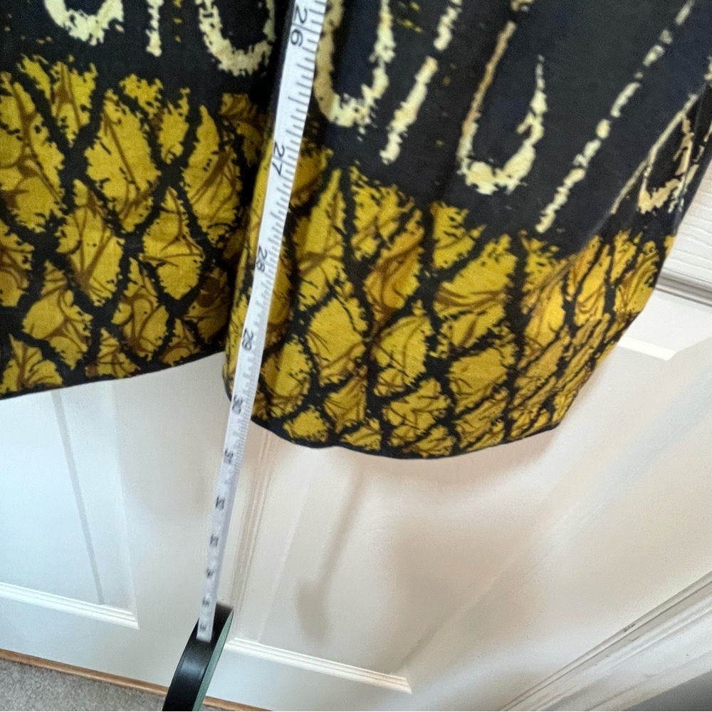 Anthropologie Vanessa and Virginia Yellow and Black Fish Dress Size 4 - Picture 10 of 10